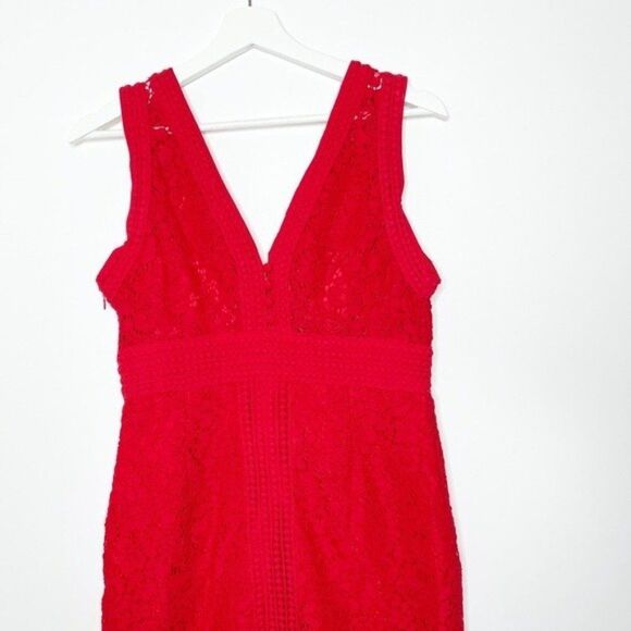 BARDOT Morgan Lace Red Dress - Picture 9 of 10